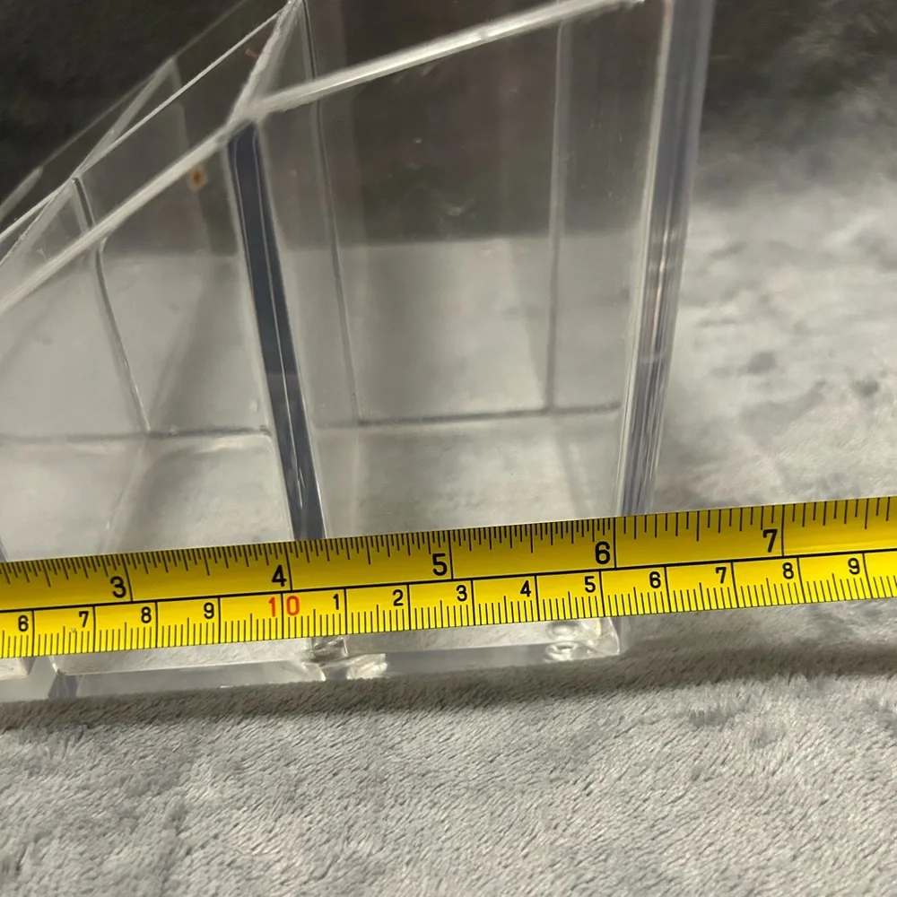 Clear Plastic Vanity Makeup Organizer brush holder